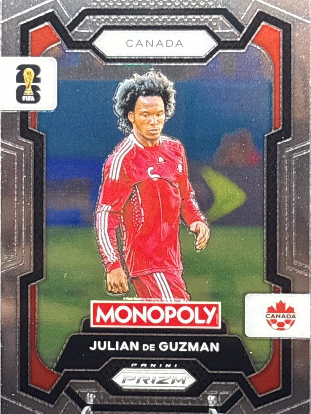 Panini Prizm Monopoly Julian De Guzman Soccer Trading Card